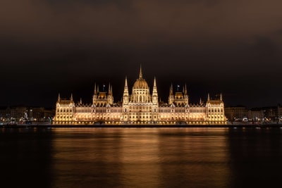 匈牙利议会大厦夜间